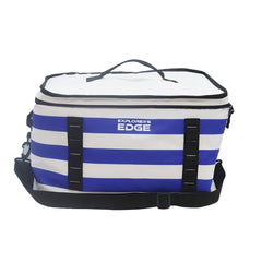 Explorers Edge Cooler Bag - Blue, White Strips