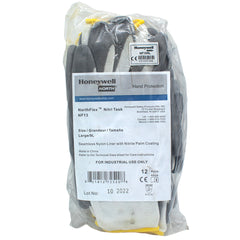 NorthFlex Nitri Task Gloves L - Charcoal Gray -  sold as a 12pk Bundle