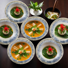 Reactive glaze ⌀21cm/8.27in - Soup Plate - REACTIVE Reactive Light Blue Cote Stoneware Dishwasher & Microwave safe 6pc/set