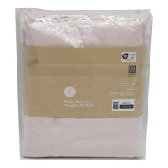 Silk & Snow Flax Linen Flat Sheet - Full (petal pink)