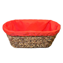 Wicker Basket With Red Liner