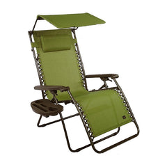 BLISS 30in GRAVITY FREE RECLINER W/PILLOW, CANOPY,SIDE TRAY - SAGE GREEN, BRONZE FRAME - Unboxed No Retail Packaging