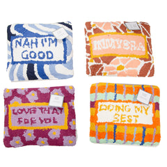 NEEDLEPOINT PILLOW - ASSORTED COLORS - ORANGE MULTI (UPC # 1922341036885)4 pcs, (UPC # 1922341036892) MEDIUM BLUE 5 pcs, BROWN MULTI (UPC # 1922341036915) 7 pcs, PURPLE MULTI (UPC # 1922341036908) 8pcs