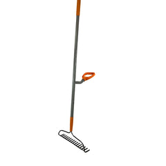 ErgieShovel 16-Tine Strain Reducing Steel Bow Rake with 54-Inch Steel Shaft