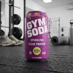 Gym Soda Sparkling Protein Grape 12pk - Exp. 04/27