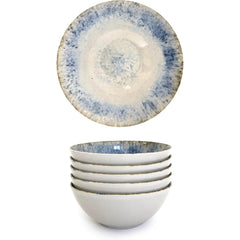 Reactive glaze ⌀16cm/6.29in - Cereal Bowl - REACTIVE Reactive Light Blue Cote Stoneware Dishwasher & Microwave safe 6pc/set