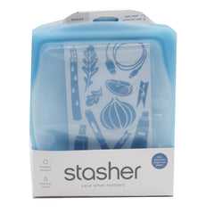 Stasher Quart Bag - Rainbow Blue