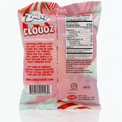 ZWEET CLOUDZ MARSHMALLOW STRAWBERRY HEARTS 3.5 OZ BAG - COMES IN A 24 COUNT DISPLAY - PRICED AND SOLD BY EACH