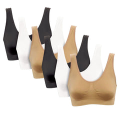 Padded Bra's Assorted Colors - Black,White,Nude - Size XL/1X