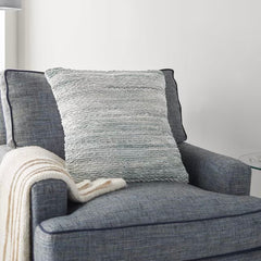 Nourison Lifestyle Pillow - DC257-SEAFM-20X20 - Ribbon loop poly/cotton shell with poly fill. Zipper closure.