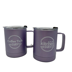 In the Kitchen with David Set of (2) 14-oz Travel Mugs