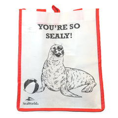 Sea World Humor Sealion Reusable Bag - Small Pre Priced $1.49 Your So Sealy