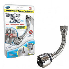 Turbo Flex 360 Instant Hands Free Faucet Swivel Spray Sink Hose - As Seen on TV / Case Pack 4