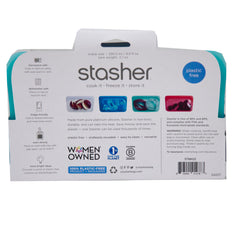 Stasher Snack Bag Tray - (4) Clear, (4) Aqua, (2) Raspberry, (2) Blueberry