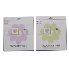 Room 2 Room Decorative Shelf- Assorted Colors- Purple ( UPC # 1922342329658)  & Green ( UPC # 1922342329641)  10in x 10in x 4 in / 3.5 lb