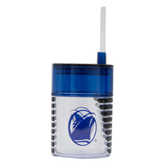 Hal Smokestack Clear With Blue Top & Sipper Straw