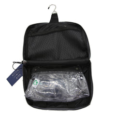 BAIN MILLER - NYLON HANGING TOILETRY BAG WITH REMOVABLE POUCH - GREY