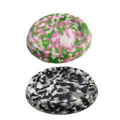 Flying Disc Rubber Pet Toy - 12 Multi Color Green,White,Pink  UPC # 1922344946754- 12  Black, White, Grey UPC # 1922344946747