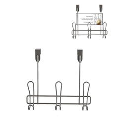 Over the Door Hook 6 Hooks - Satin Nickel