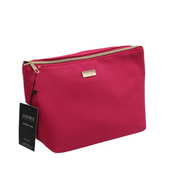 Jones NY -FUCHSIA LARGE RECTANGLE WEDGE COSMETIC BAG