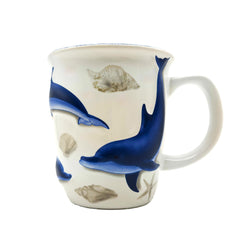 Sea World Blue and White Dolphin Mug  With Pre Priced Sticker $12.99