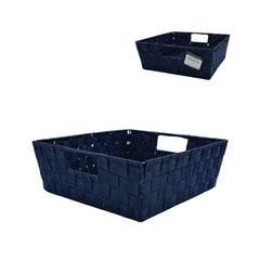 Nylon Strap Bin - Navy 15" x 13" x 5"