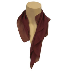 Neck Scarf Solid Color Burgundy - Light weight -Solid Color Case Pack