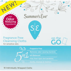 Summer's Eve Fragrance Free Cleansing Cloths, 16 Count