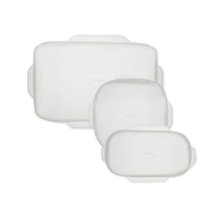 W&P Reusable Silicone Stretch Lid, Set of 3 5X9, 8X8, 9X13-CLEAR