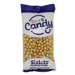 Color It Candy Sixlets Candies - Shimmer Gold 14 oz Bag