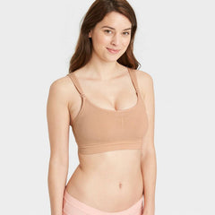 Women's All-in-One Nursing and Pumping Bra-Tan- Auden