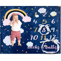 Baby Milestone Throw Blanket