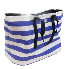 Explorers Edge Tote Bag - Blue, White Strips