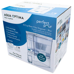 Aqua Optima Aqua Perfect Pour XL 35 Cup Water Filter Dispenser + 2 replacement filters