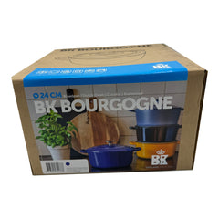 BK Bourgogne Enameled Cast Iron 4.4QT Nonstick Dutch Oven - Aqua Blue - Retail