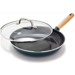 GreenPan Hudson Healthy Ceramic Nonstick 11 Frypan with Lid - Forest Green - (brown box)