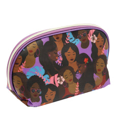 NYLON SMALL DOME COSMETIC BAG WITH MULTI WOMEN GRAPHIC