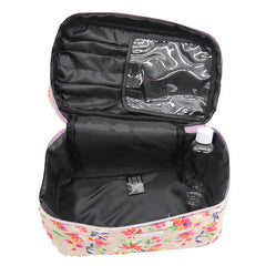 Jones NY -TAUPE FLORAL PRINT TRAIN CASE