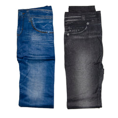 Genie Slim Jeggings 2 Pack Black/Blue  2X - Mail Order - As Seen On TV