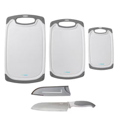 EatNeat 5-Piece Cutting Board & Santoku Knife Set