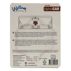 Wellnax Leaf Car refresher Vanilla 24/4 - Exp. 05/28 -Priced By Pc Sold By 24ct Display