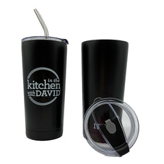 ITKWD Set of (2) 20-oz Insulated Tumblers with (2) Straws