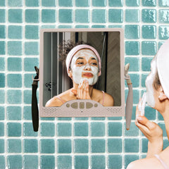 Love Ellie Multi- Mirror Speaker & Bluetooth Controls Water Resistant And Fog - 2 Razor Holder