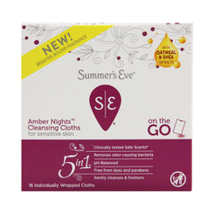 Summer's Eve Amber night cleansing cloths 16 count