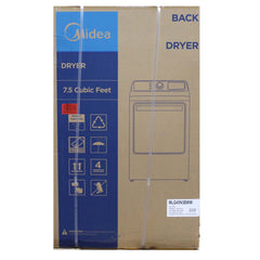 Midea 7.5-cu ft Reversible Side Swing Door Gas Dryer (White) - New Shelf Pulls