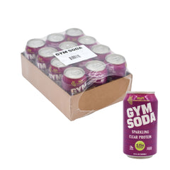 Gym Soda Sparkling Protein Grape 12pk - Exp. 04/27