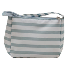 Tiny Traveler Green and White Stripes Bags