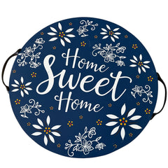 Temp-tations Reversible 15.5 Wooden Serving Tray - Home Sweet Home (Blue) / Happy Holidays