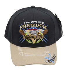 If You Love Your Freedom Thank Vet Cap