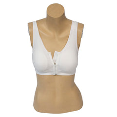 Genie Zip Padded Bra - White / Small